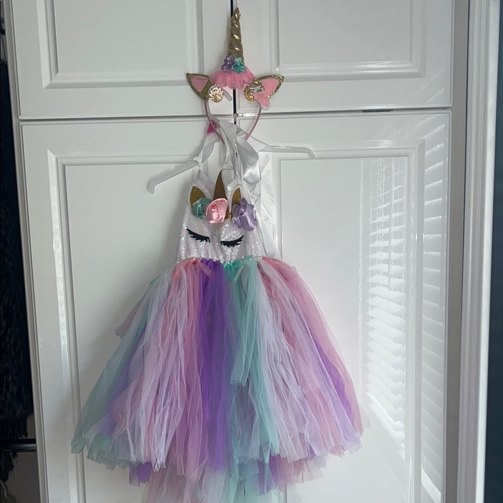Magical Unicorn Tutu Dress with lightup Headband